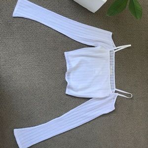 UO white showing shoulder long sleeve